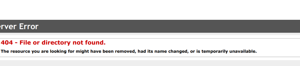 404 - File or directory not found