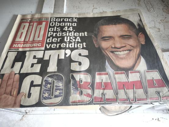 Bild newspaper. Headline: LETS GOBAMA
