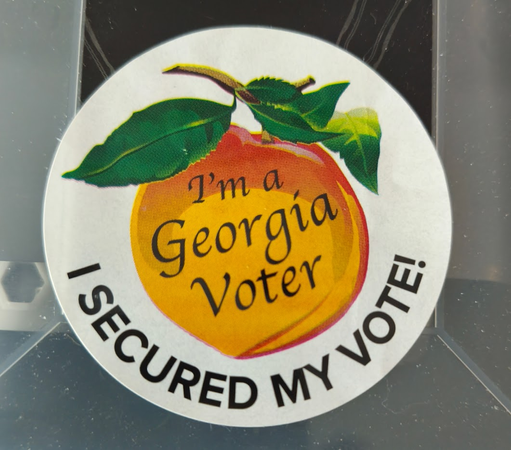 "I secured my vote" sticker