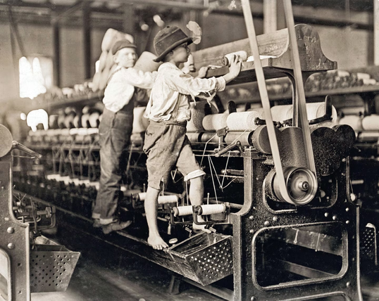 Child labor in textile mill