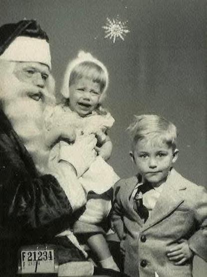 I was less than amused by my little sister's reaction to Santa Claus. 